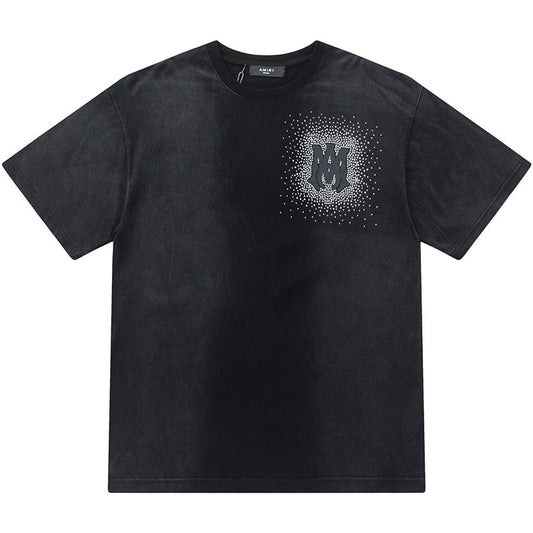 AMRI Alphabet star embellished glitter print T-shirts