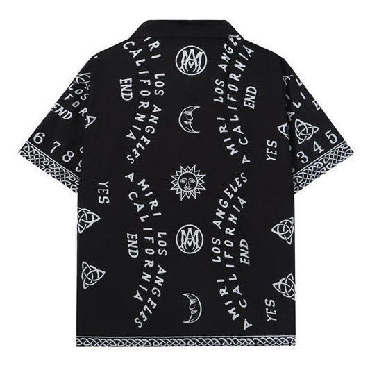 AMRI Ouija Board Bowling Shirt In Black