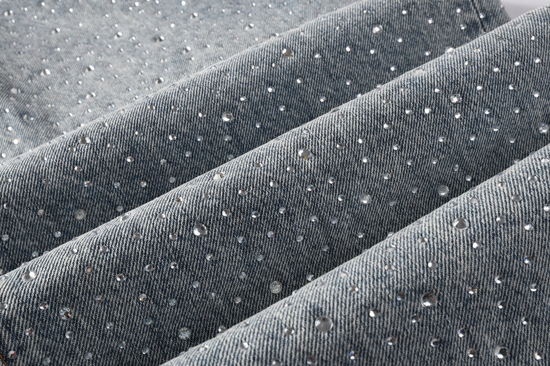 Purple Brand Crystal Diamond Jeans #9129