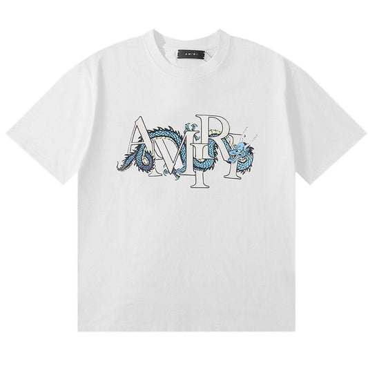 AMRI Dragon logo-print cotton-jersey T-shirts