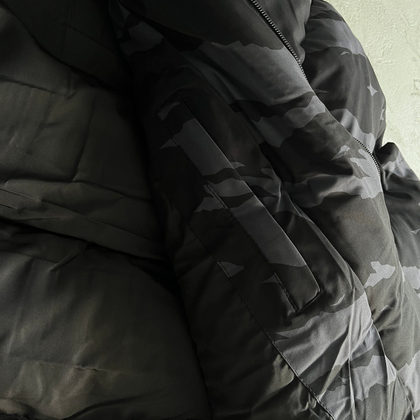 Trapstar Puffer Jacket Hyperdrive Technical Black Tiger Camo