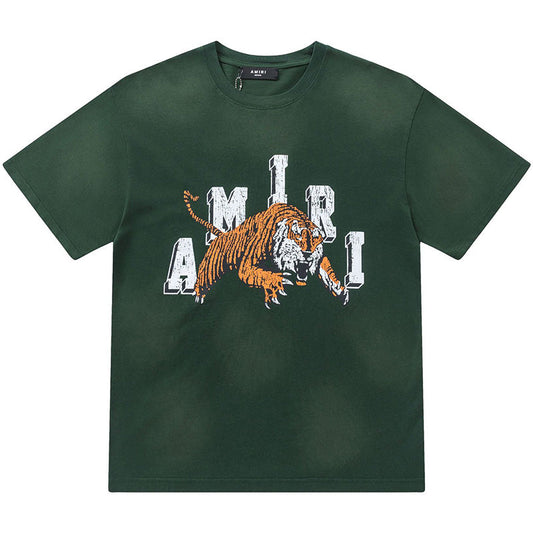 AMRI Vintage print tiger logo T-Shirts