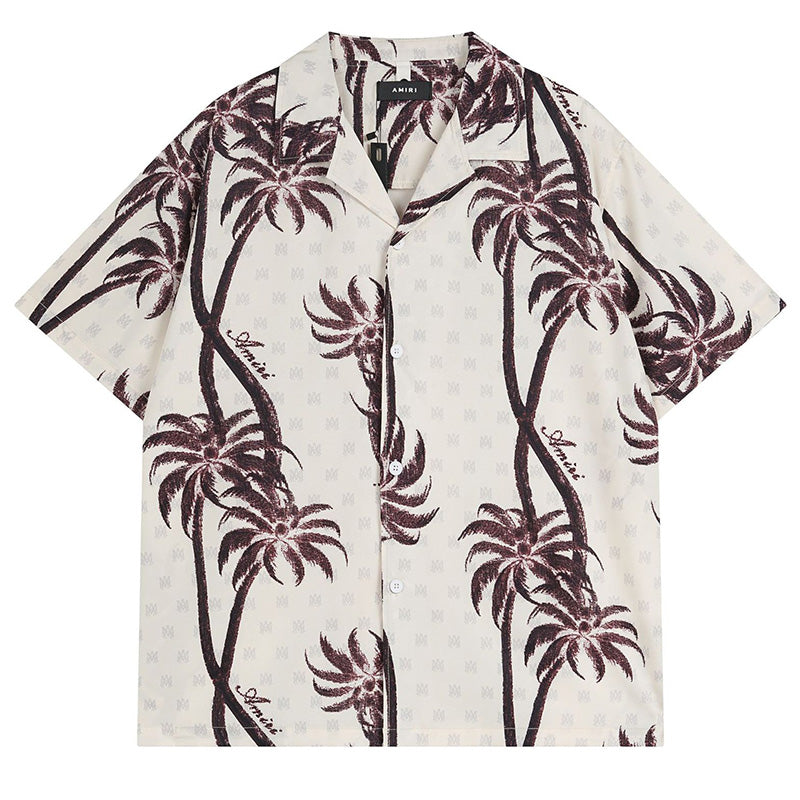 AMRI Twisted Palms silk shirt
