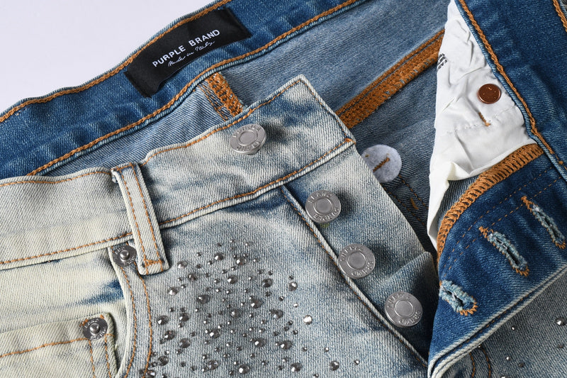 Purple Brand Crystal Diamond Jeans #9127