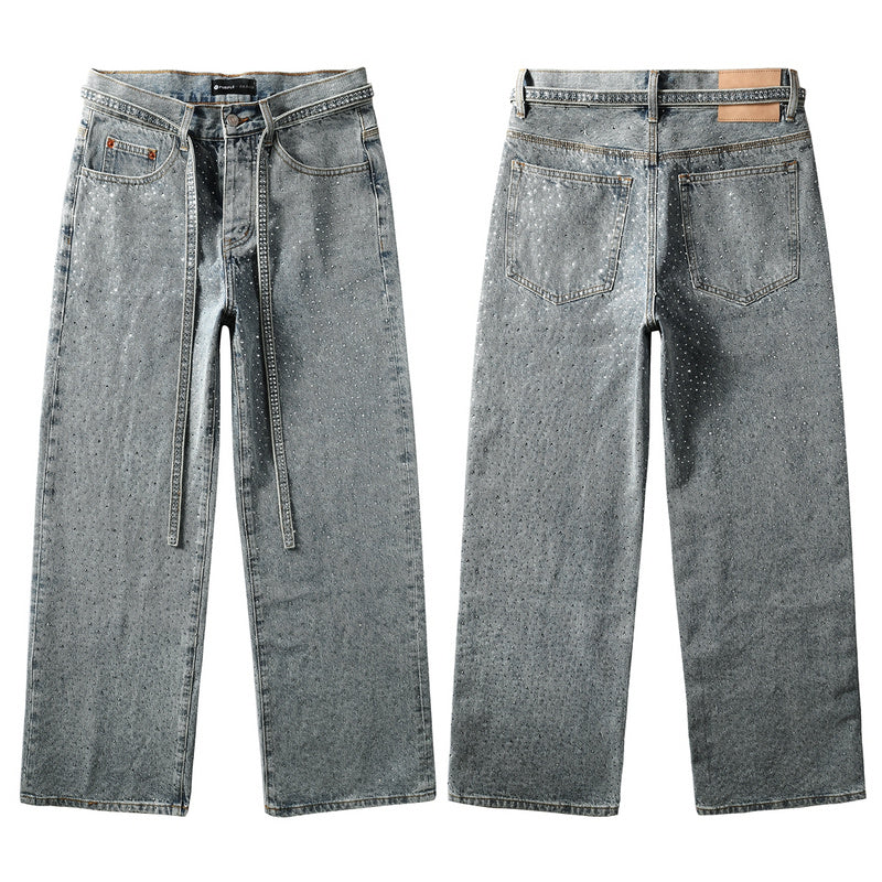 Purple Brand Crystal Diamond Jeans #9129
