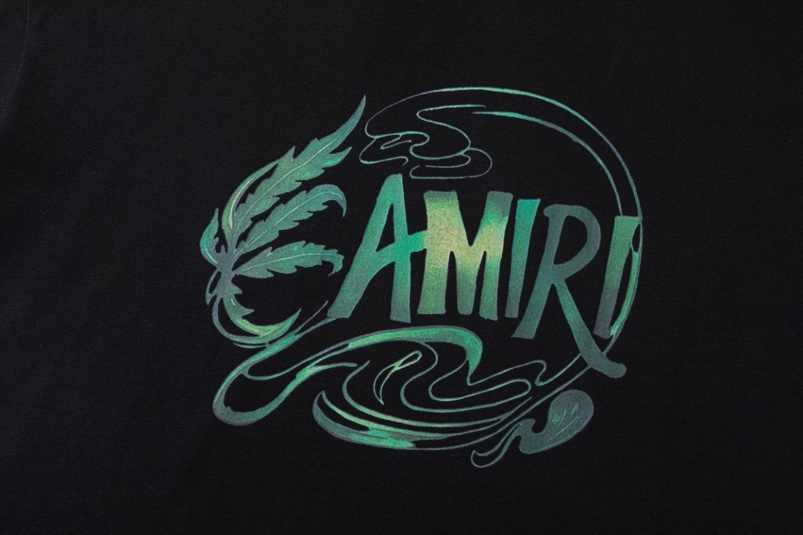 AMRI Leaf-Print Crewneck Cotton-Jersey T-Shirt