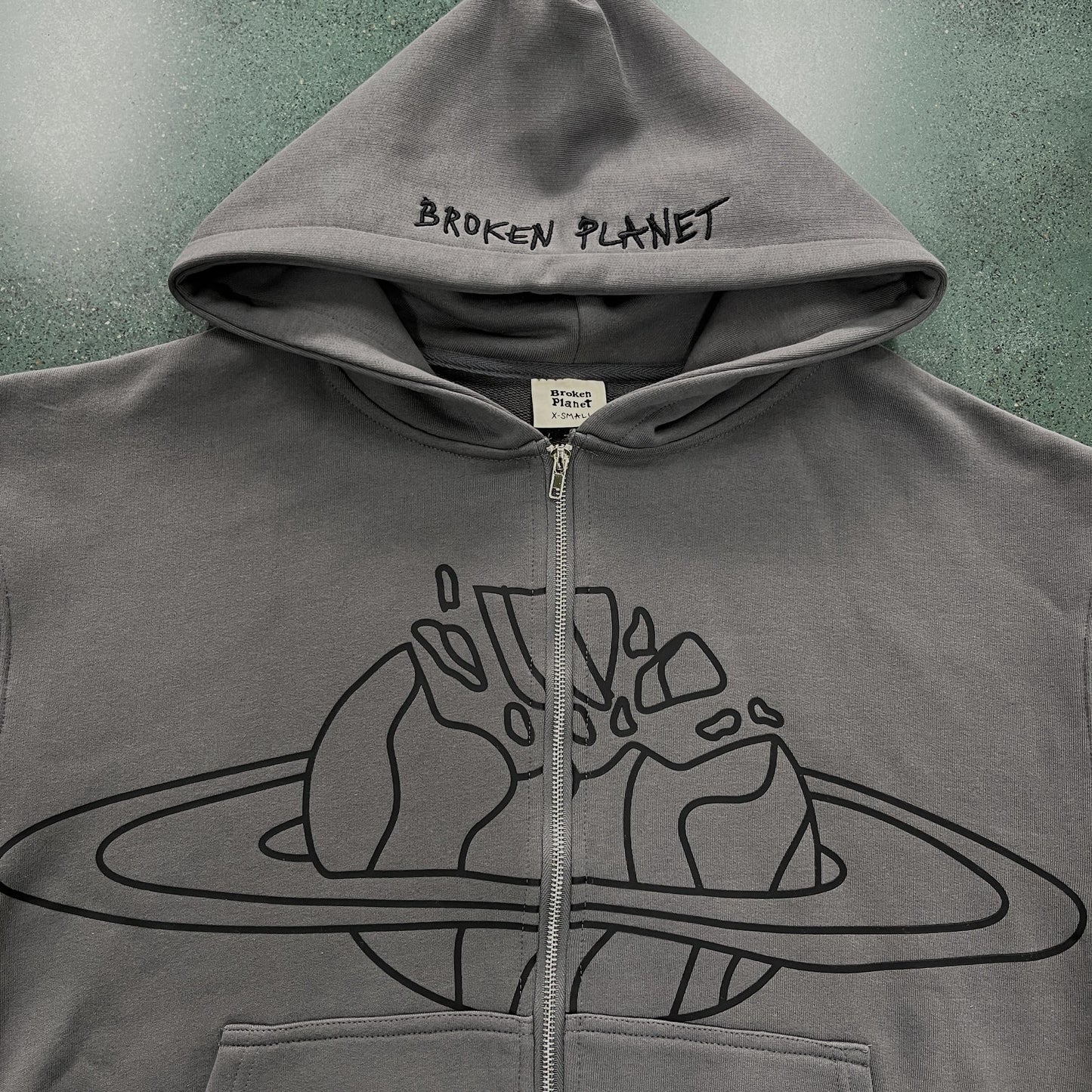 Broken P Planet Zip Up Hoodie