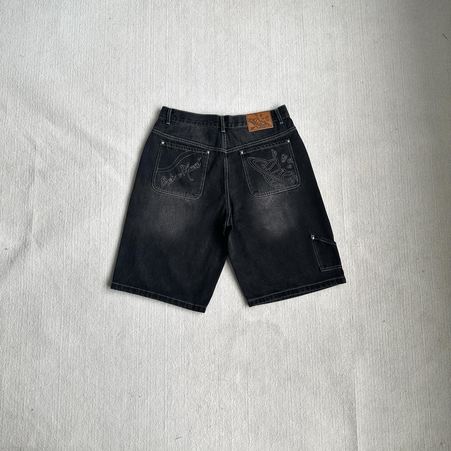 Broken P Denim Jeans Shorts