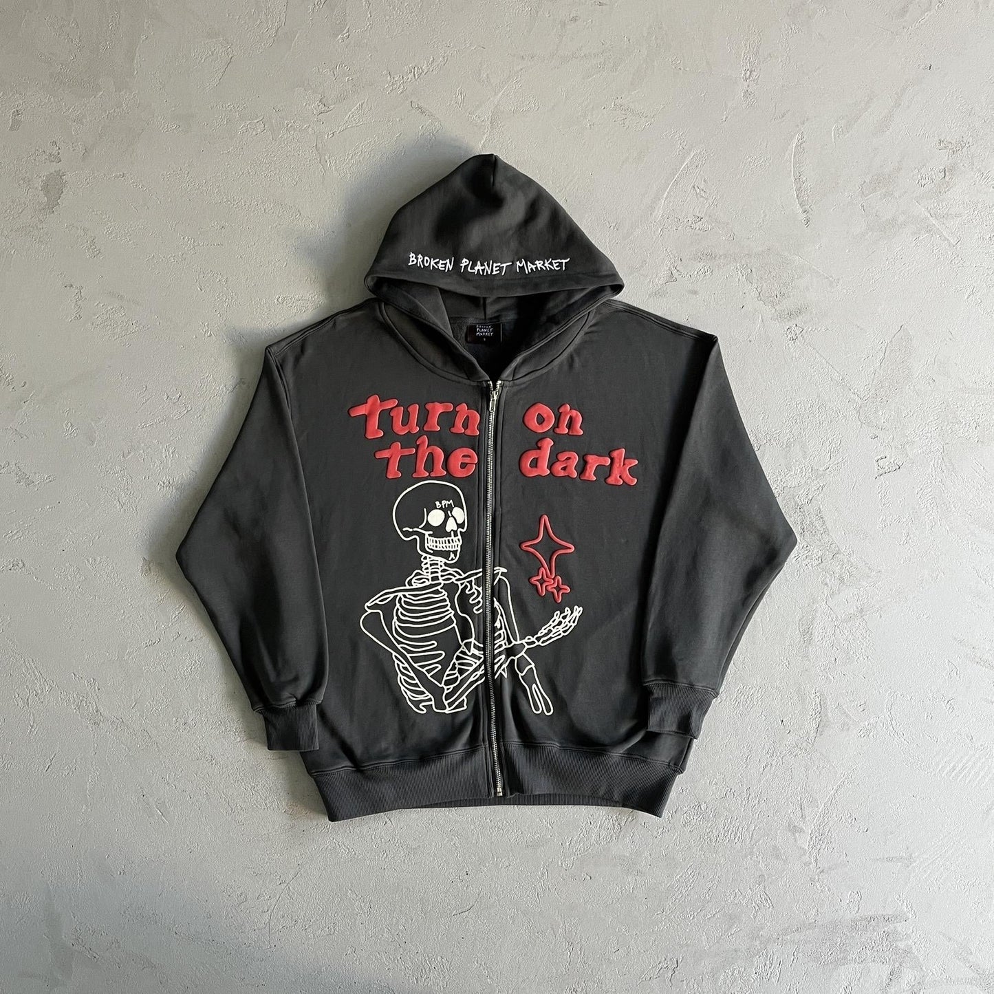Broken P Skeleton Zip Up Hoodie