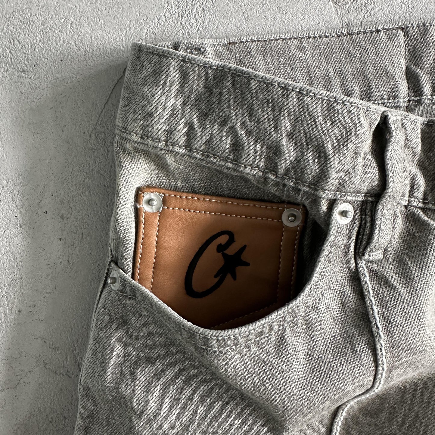 Corteiz Denim Jeans Pant Grey