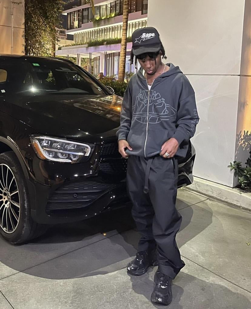 Broken P Planet Zip Up Hoodie Grey