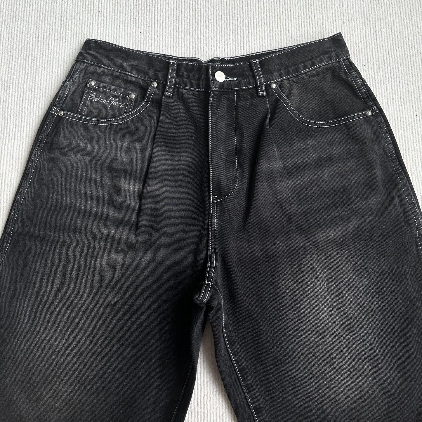 Broken P Denim Jeans Shorts