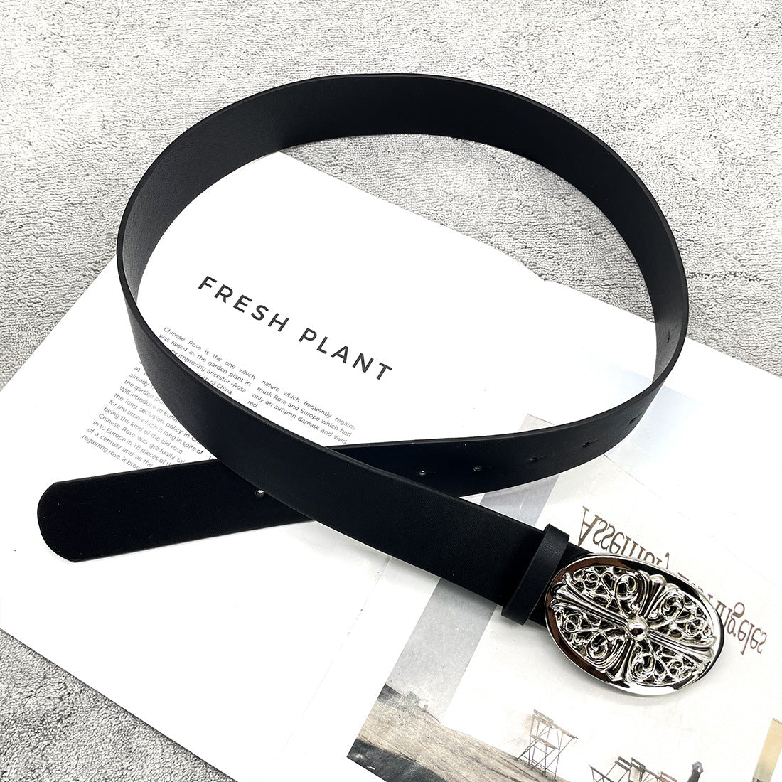 Chh Chrome Heart Belt Cross Hexagram Vine