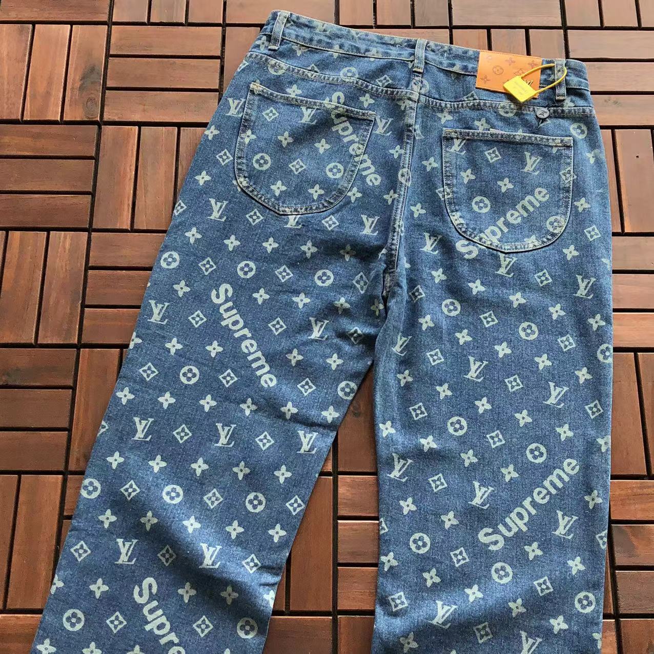 Supreme x Louis Vuitton Jacquard Denim 5-Pocket Jeans
